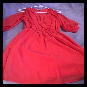 Bright orange/coral dress 🧡